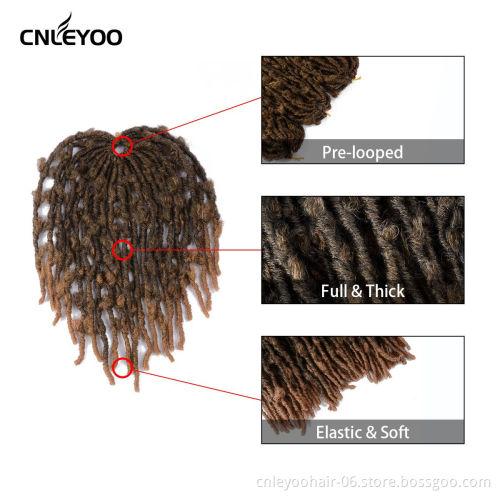 Hot Sale wholesale 12 Inch Fluffy Crochet Locs Pre-Looped Braids For African Hair